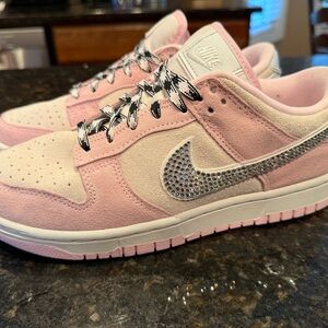 Nike Ballet Pink with bling swish